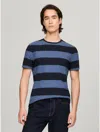 Tommy Hilfiger Rugby Stripe T In Blue Heather/navy