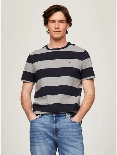 Tommy Hilfiger Rugby Stripe T In Blue