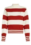 Tommy Hilfiger Rugby Sweater Stp Mock-nk Sweater In Bianco
