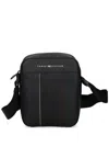 Tommy Hilfiger Rwb-stripe Messenger Bag In Black