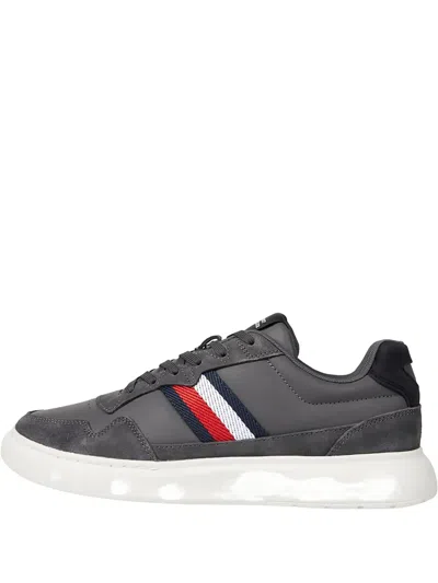 Tommy Hilfiger Rwb-stripe Sneakers In Gray