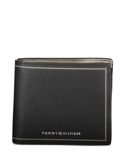 Tommy Hilfiger Saffiano-leather Bifold Wallet In Black