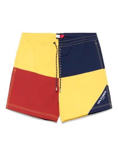 Tommy Hilfiger Sailing Colourblock Shorts In Yellow