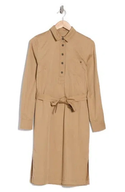 Tommy Hilfiger Salon Stretch Pleat Shirtdress In Tigers Eye