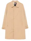 Tommy Hilfiger Long Length Raincoat With Two Side Pockets In Neutrals
