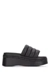 Tommy Hilfiger Quilted Platform Sandals In Black