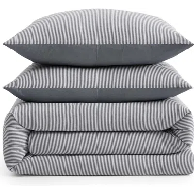 Tommy Hilfiger Sandbar Stripe Comforter & Shams Set In Gray