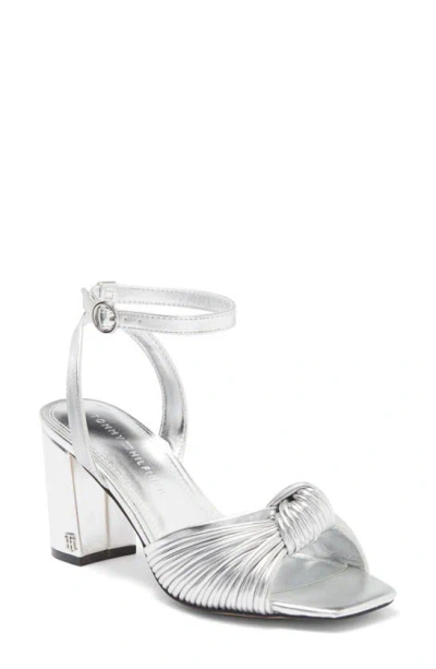Tommy Hilfiger Sarifina Knotted Strap Sandal In Silver