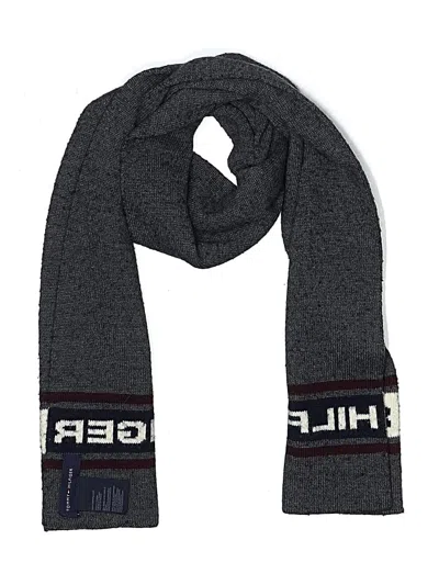 Pre-owned Tommy Hilfiger Scarf In Gray