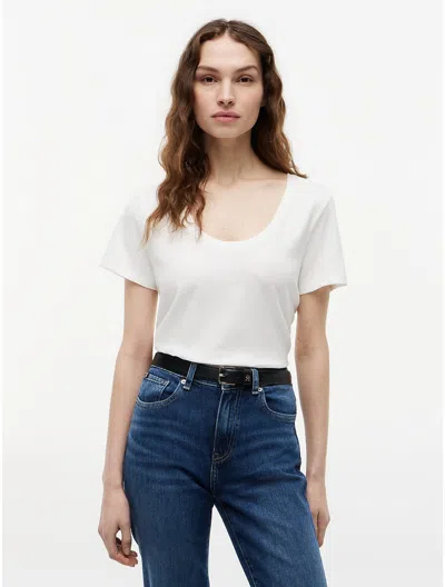 Tommy Hilfiger Scoop Neck Linen In White