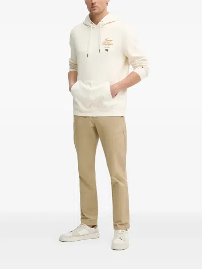 Tommy Hilfiger Script Hilfiger Stack Hoody Clothing In White