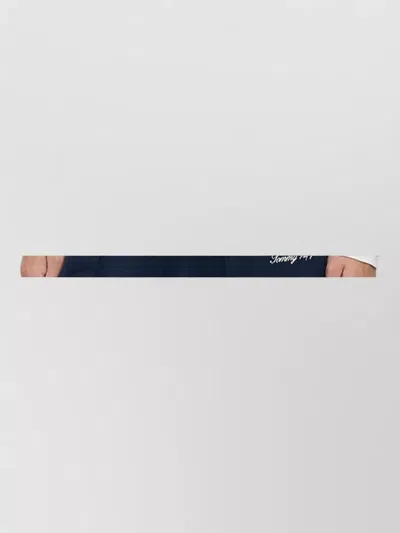 Tommy Hilfiger Script Logo Terry Sweatshirt Button Detail In Black