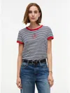 Tommy Hilfiger Nautical Script Monogram Ringer T In Multi