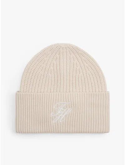 Tommy Hilfiger Script Monogram Wool In White