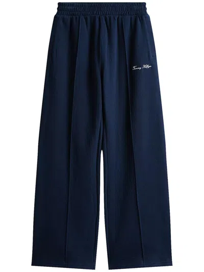 Tommy Hilfiger Script Straight Pique Clothing In Blue