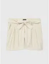 Tommy Hilfiger Seated Fit Belted Short In Mudstone