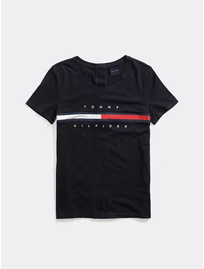 Tommy Hilfiger Seated Fit Stripe Signature T In Sky Captain
