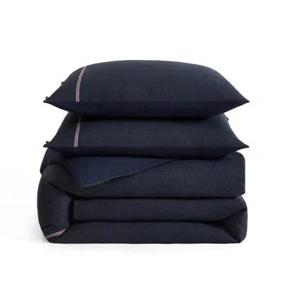 Tommy Hilfiger Selvage Twill Cotton Reversible Blue Comforter Set