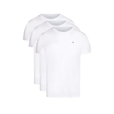 Tommy Hilfiger Signature Essential Flag Logo 3 Pack T-shirt In White