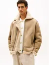 Tommy Hilfiger Shearling Jacket In Neutral