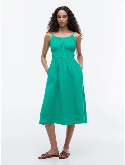 Tommy Hilfiger Shirred Linen In Green