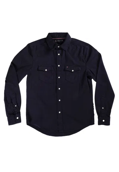 Tommy Hilfiger Shirt Man  Mw0mw40684 Dw5 In Black