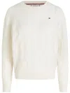 Tommy Hilfiger Soft Wool Cable C-neck Clothing In Beige