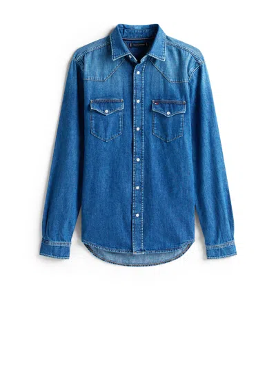Tommy Hilfiger Shirt In Denim Denim In Blue