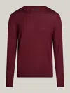 Tommy Hilfiger Shirts Man  Mw0mw36539 Dc Fine Gauge Merino Vlp Deep Rouge In Burgundy