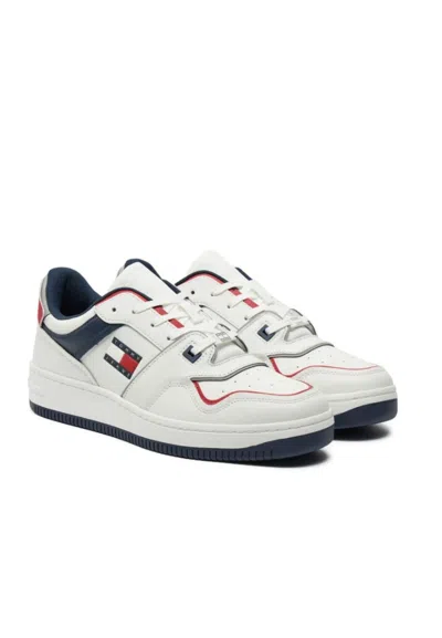 Tommy Hilfiger Shoes Tjm Retro Basketball Cupsole In Bianco