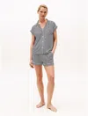 Tommy Hilfiger Short And Shirt Sleep Set In Gray