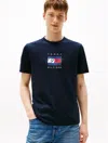 Tommy Hilfiger Linear Flag Graphic T-shirt In Blue