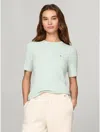 Tommy Hilfiger Cable Knit Sweater In Minty Essence