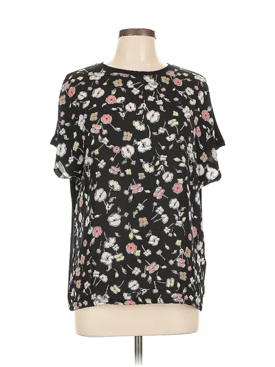 Pre-owned Tommy Hilfiger Short Sleeve Blouse In Black