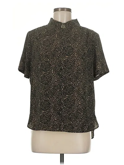 Pre-owned Tommy Hilfiger Short Sleeve Blouse In Black