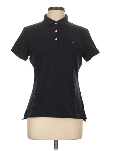 Pre-owned Tommy Hilfiger Short Sleeve Blouse In Black