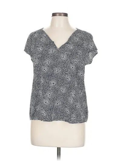 Pre-owned Tommy Hilfiger Short Sleeve Blouse In Blue