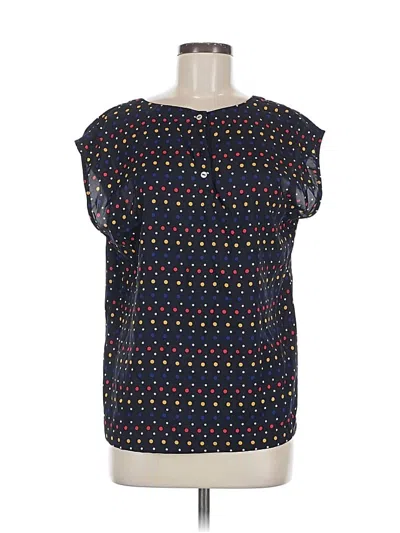 Pre-owned Tommy Hilfiger Short Sleeve Blouse In Blue