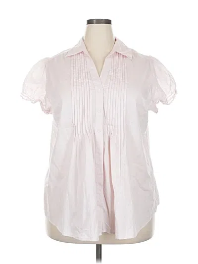 Pre-owned Tommy Hilfiger Short Sleeve Blouse In Pink