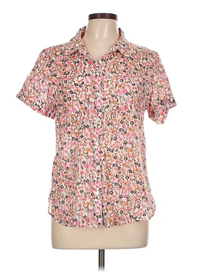 Pre-owned Tommy Hilfiger Short Sleeve Blouse In Pink