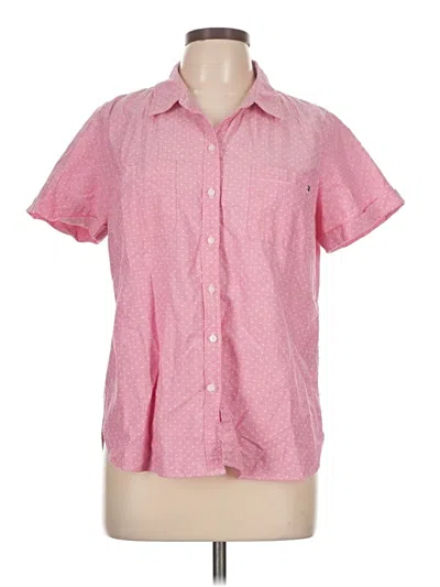 Pre-owned Tommy Hilfiger Short Sleeve Blouse In Pink