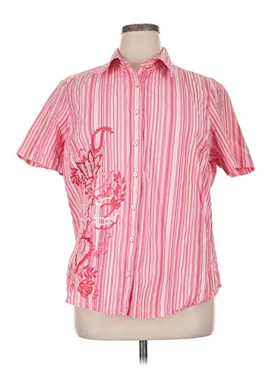 Pre-owned Tommy Hilfiger Short Sleeve Blouse In Pink