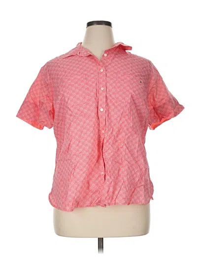 Pre-owned Tommy Hilfiger Short Sleeve Blouse In Pink
