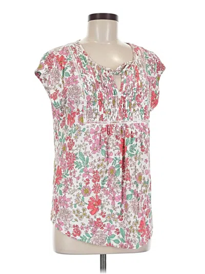 Pre-owned Tommy Hilfiger Short Sleeve Blouse In Pink