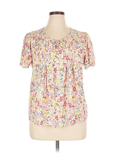 Pre-owned Tommy Hilfiger Short Sleeve Blouse In White