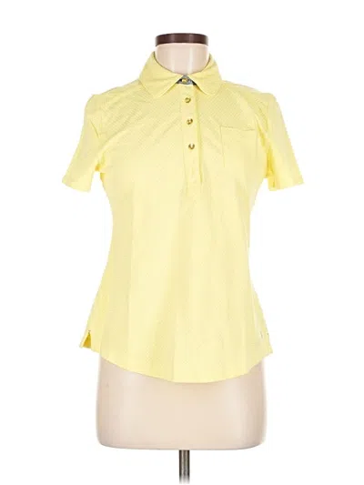 Pre-owned Tommy Hilfiger Short Sleeve Blouse In Yellow