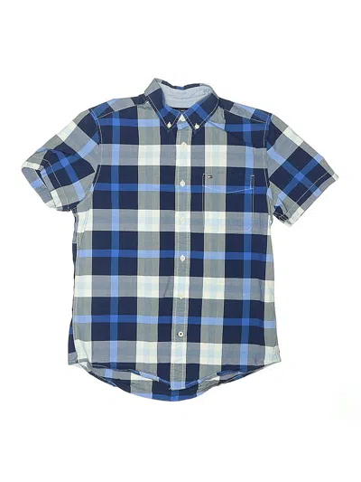 Pre-owned Tommy Hilfiger Kids' Short Sleeve Button Down Shirt In Blue