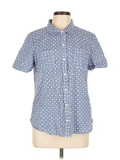 Pre-owned Tommy Hilfiger Short Sleeve Button Down Shirt In Blue