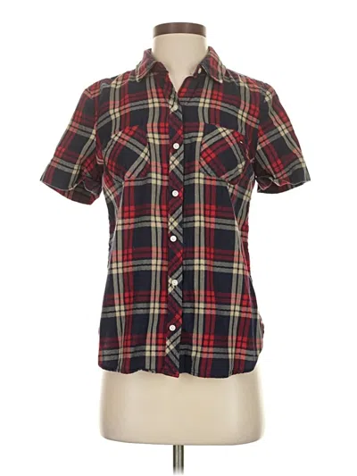 Pre-owned Tommy Hilfiger Short Sleeve Button Down Shirt In Red