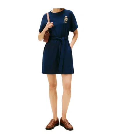 Tommy Hilfiger Short Sleeve Dress In Blue